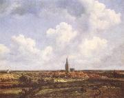 Jacob van Ruisdael Landscape with Church and Village Spain oil painting artist